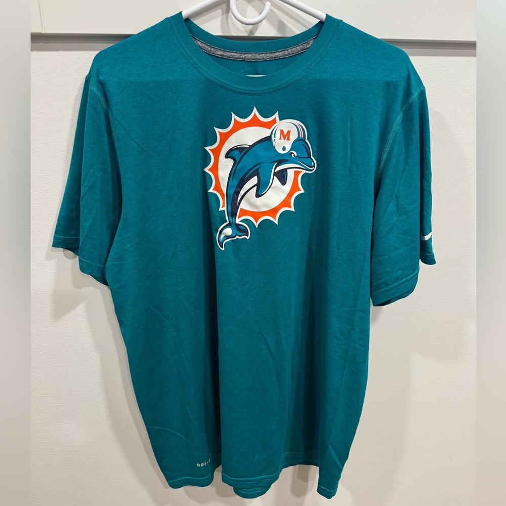 Nike Teal Dolphins Logo Men's Tee